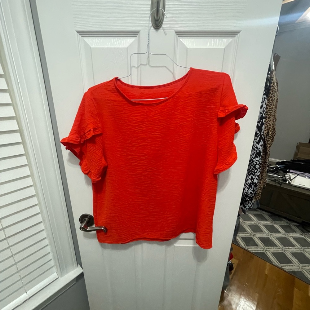 Temu shortsleeve blouse xxlarge new red/orange
